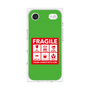 プレミアムスクエアケース［ FRAGILE Sticker - Green ］