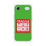 プレミアムスクエアケース［ FRAGILE Sticker - Green ］