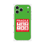プレミアムスクエアケース［ FRAGILE Sticker - Green ］