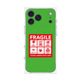 プレミアムスクエアケース［ FRAGILE Sticker - Green ］