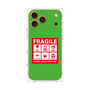 プレミアムスクエアケース［ FRAGILE Sticker - Green ］