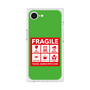 プレミアムスクエアケース［ FRAGILE Sticker - Green ］