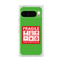 プレミアムスクエアケース［ FRAGILE Sticker - Green ］
