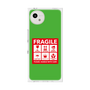 プレミアムスクエアケース［ FRAGILE Sticker - Green ］