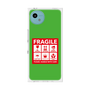 プレミアムスクエアケース［ FRAGILE Sticker - Green ］
