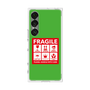 プレミアムスクエアケース［ FRAGILE Sticker - Green ］