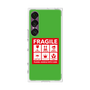プレミアムスクエアケース［ FRAGILE Sticker - Green ］