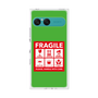プレミアムスクエアケース［ FRAGILE Sticker - Green ］