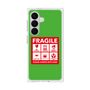 プレミアムスクエアケース［ FRAGILE Sticker - Green ］