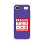 プレミアムスクエアケース［ FRAGILE Sticker - Purple ］