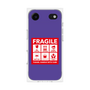 プレミアムスクエアケース［ FRAGILE Sticker - Purple ］