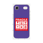 プレミアムスクエアケース［ FRAGILE Sticker - Purple ］