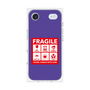 プレミアムスクエアケース［ FRAGILE Sticker - Purple ］