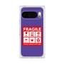 プレミアムスクエアケース［ FRAGILE Sticker - Purple ］