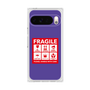 プレミアムスクエアケース［ FRAGILE Sticker - Purple ］