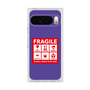 プレミアムスクエアケース［ FRAGILE Sticker - Purple ］