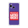 プレミアムスクエアケース［ FRAGILE Sticker - Purple ］
