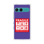 プレミアムスクエアケース［ FRAGILE Sticker - Purple ］
