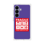 プレミアムスクエアケース［ FRAGILE Sticker - Purple ］