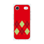 プレミアムスクエアケース［ Nordic Argyle - Red ］