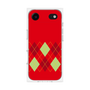 プレミアムスクエアケース［ Nordic Argyle - Red ］