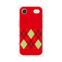 プレミアムスクエアケース［ Nordic Argyle - Red ］