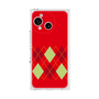 プレミアムスクエアケース［ Nordic Argyle - Red ］