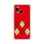 プレミアムスクエアケース［ Nordic Argyle - Red ］