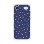 プレミアムスクエアケース［ Drawing Dot - Navy ］