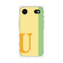 プレミアムスクエアケース［ オリジナル - initial color line - U yellow ］