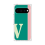 プレミアムスクエアケース［ オリジナル - initial color line - V green ］