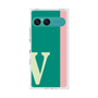 プレミアムスクエアケース［ オリジナル - initial color line - V green ］