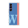 プレミアムスクエアケース［ オリジナル - initial color line - W blue ］