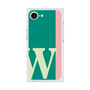 プレミアムスクエアケース［ オリジナル - initial color line - W green ］