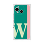 プレミアムスクエアケース［ オリジナル - initial color line - W green ］
