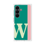 プレミアムスクエアケース［ オリジナル - initial color line - W green ］