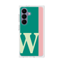 プレミアムスクエアケース［ オリジナル - initial color line - W green ］