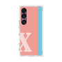 プレミアムスクエアケース［ オリジナル - initial color line - X pink ］
