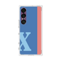 プレミアムスクエアケース［ オリジナル - initial color line - X blue ］