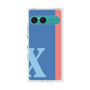 プレミアムスクエアケース［ オリジナル - initial color line - X blue ］