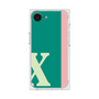 プレミアムスクエアケース［ オリジナル - initial color line - X green ］