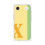 プレミアムスクエアケース［ オリジナル - initial color line - X yellow ］