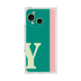 プレミアムスクエアケース［ オリジナル - initial color line - Y green ］