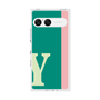 プレミアムスクエアケース［ オリジナル - initial color line - Y green ］