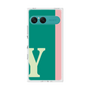 プレミアムスクエアケース［ オリジナル - initial color line - Y green ］
