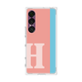 プレミアムスクエアケース［ オリジナル - initial color line - H pink ］