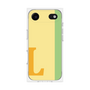 プレミアムスクエアケース［ オリジナル - initial color line - L yellow ］