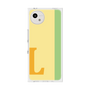 プレミアムスクエアケース［ オリジナル - initial color line - L yellow ］