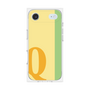プレミアムスクエアケース［ オリジナル - initial color line - Q yellow ］