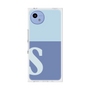 プレミアムスクエアケース［ オリジナル - initial two tone - S blue ］